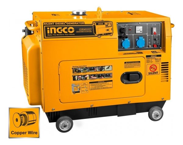 Generador Silencioso Diesel 5.0 Kw Ingco Gse50001 * * - Imagen 3