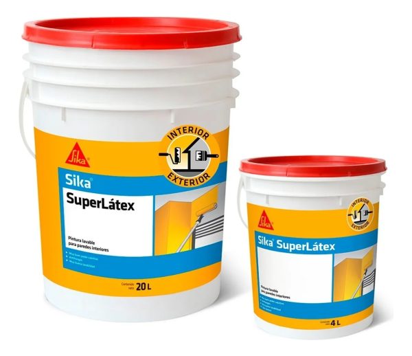 Pintura Latex Interior/exter Superlatex Lavable 20+4lts Sika - Imagen 5