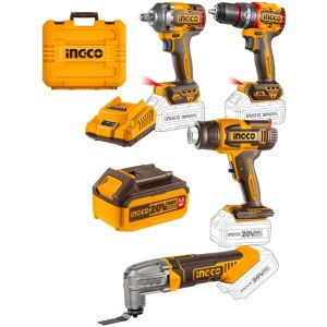 Kit Combo Ingco Llave Impacto Taladro Atornillador Percutor