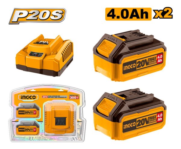 Kit Combo 9 Herramientas 20v Llave 850nm 2 Baterías Ingco Ub - Imagen 9