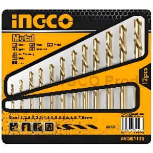 Set 12 Mechas Taladro Metal 2-8mm Blister Ingco Akdb1125