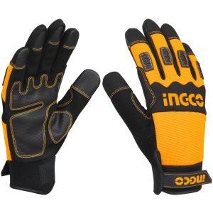 Guantes Mecanico Cuero Y Microfibra Xl Reforzado Ingco