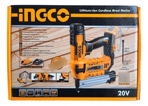 Clavadora 20v 35mm Madera S/bat Y Car Ingco Cbnli3505 - Imagen 3