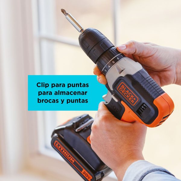Taladro/destornillador 20v Max + Bat Black+decker Bcd702c1 - Imagen 4