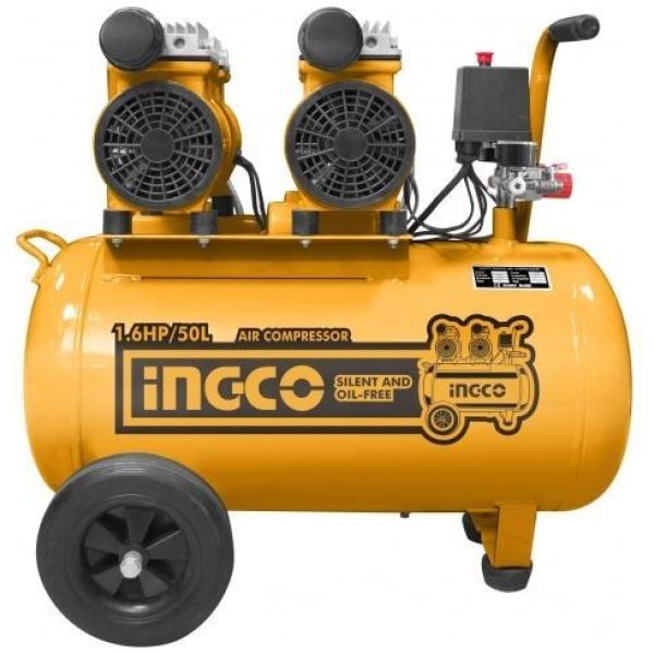 Compresor De Aire Libre De Aceite 50lt 2x08hp Ingco