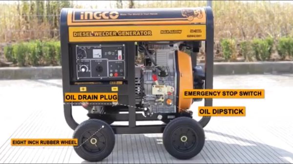 Generador Diesel 4,6kw 180 Cargador 12v Ingco - Imagen 3