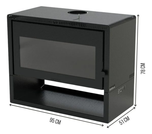 Calefactor Premium A Leña Grande 250m2 + Kit Sefia Toledo - Imagen 2