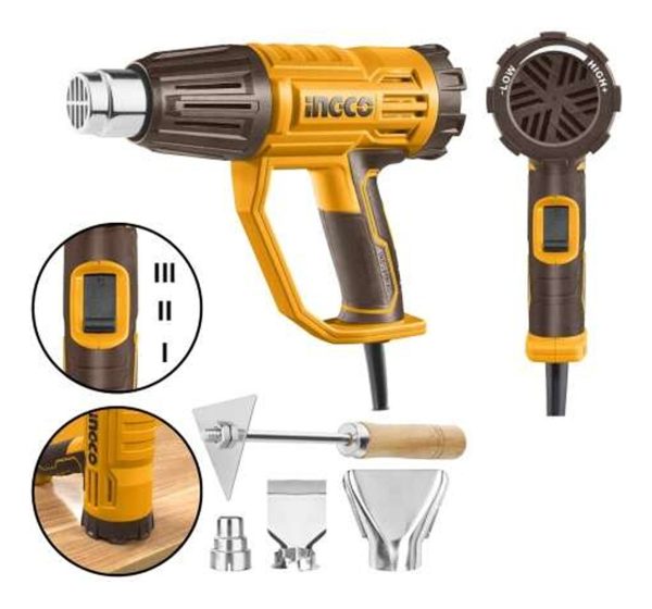 Pistola De Calor 2000w C Set De Boquillas Hg200047 Ingco