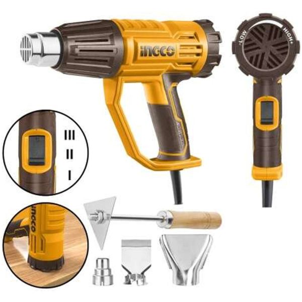 Pistola De Calor 2000w C Set De Boquillas Hg200047 Ingco