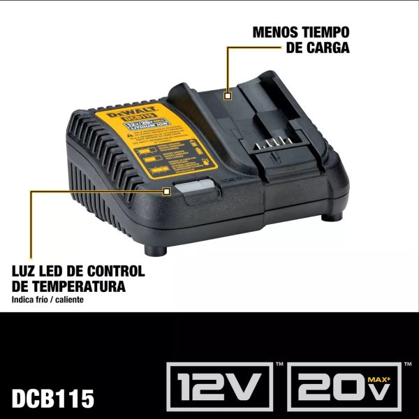 Combo Dewalt Dck248p1b2 Taladro 1/2'' + Esmeriladora 4-1/2'' - Imagen 9
