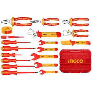 Set Aislado 19 Herramientas De Mano C Valija Ingco Hkith1901
