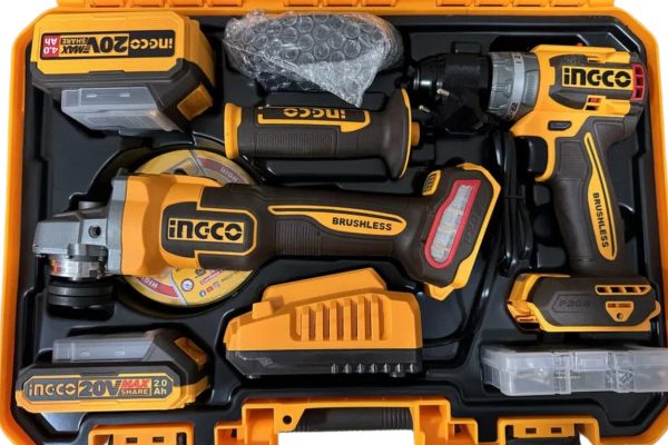 Kit Esmeril + Taladro Percutor Inalambrico Brushless Ingco - Imagen 2