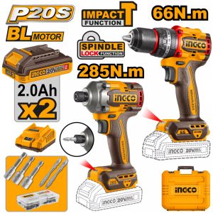 Kit Taladro Atornillador Percutor 66nm + Impacto Ckli20277
