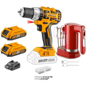 Taladro Percutor 20v Ingco Bl + Batidora Cosli23023