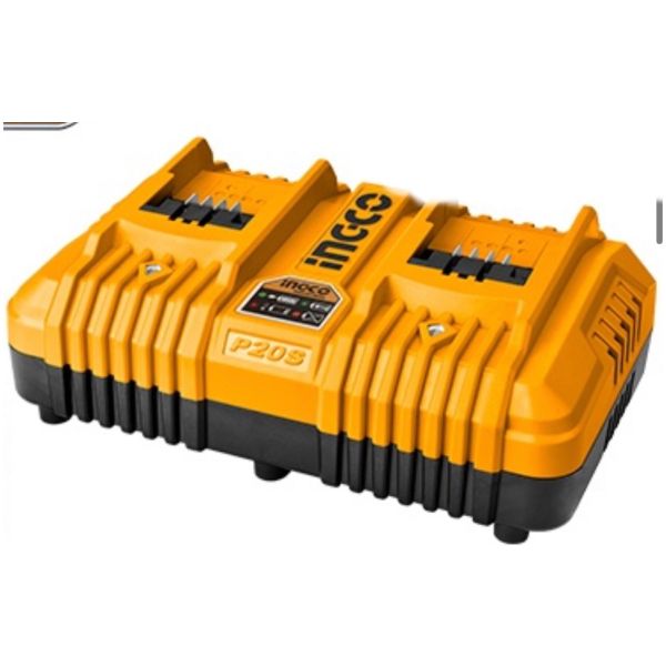 Cargador Rapido Doble 20v P20s Ingco Fcli2034