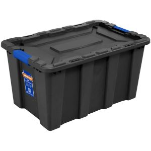 Caja Contenedor Plastico Apilable Negro 100lt Wadfow Wtb331b