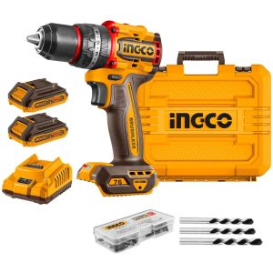 Taladro Atornillador Percutor 2 Baterías 20v 76nm Ingco Cidl