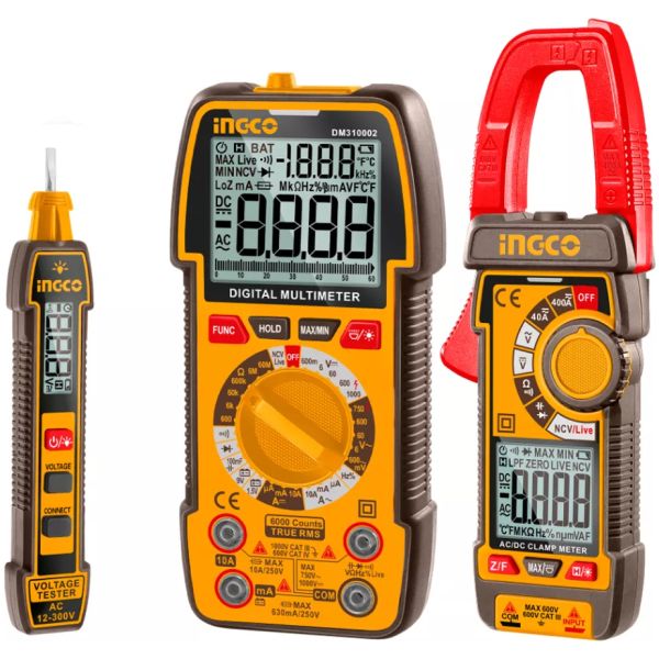 Tester 300v Multímetro 1000v Amperímetr 400a Ingco Cos24067