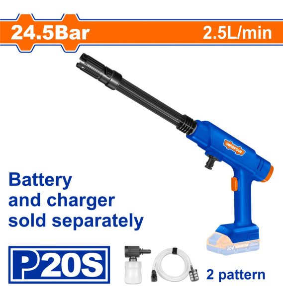 Hidrolavadora S/ Bateria 24bar P20s Wqx1528 Wadfow De Ingco - Imagen 2