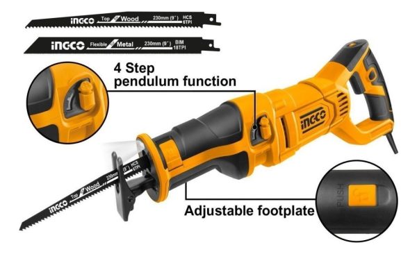 Sierra Sable 1200w 210mm Ingco Rs12001 * * - Imagen 3