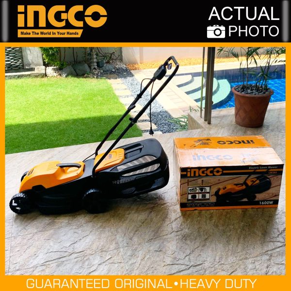Cortadora De Cesped Electrica 1600w 38cm Ingco Lm385 * * - Imagen 4