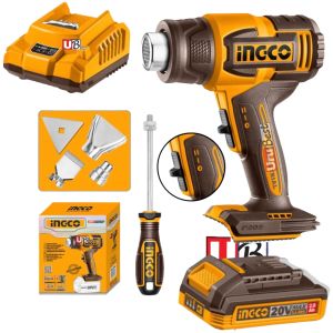 Pistola De Calor 20v + Bateria Y Cargador Ingco Hgli206