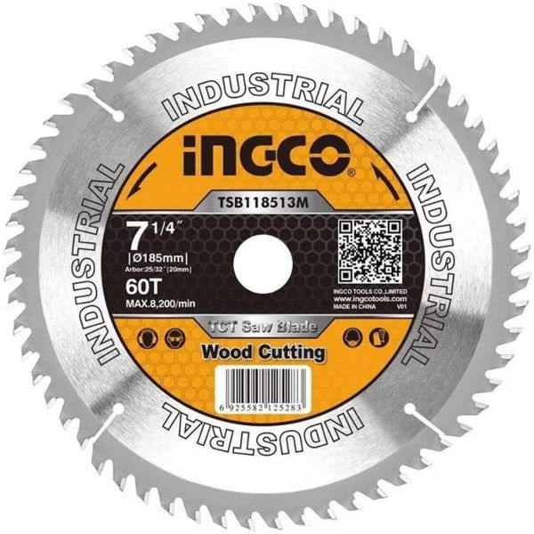 Disco Madera 7 1/4 P Sierra Circular Ingco Tsb118513