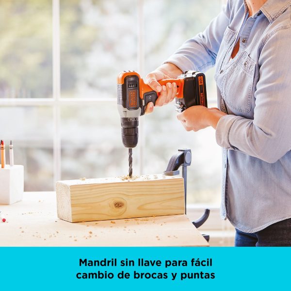 Taladro/destornillador 20v Max + Bat Black+decker Bcd702c1 - Imagen 7