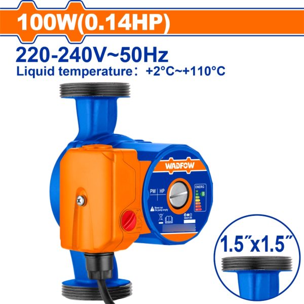 Bomba Agua 100w 53l/min 220-240v 1.5m Wadfow Wwpbc100 - Imagen 2