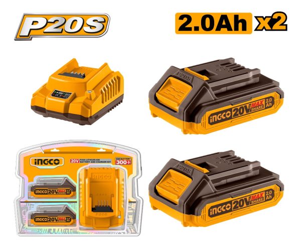 Corta Cerco Podador 20v + 2 Baterías + Carg P20s Ingco - Imagen 2