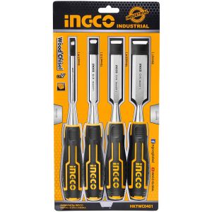 Ingco - Juego De 4 Cinceles De Madera Para Carpinteria 6/1