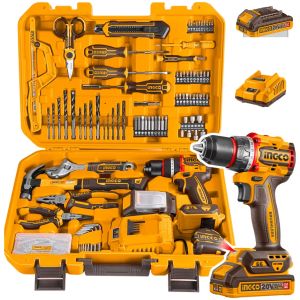Kit Atornillador Percutor 165 Acc + Valija Ingco Hkthp11651