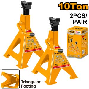 Set X2 Soporte Caballete Gato Hidraulico 10ton Ingco Hjs1001