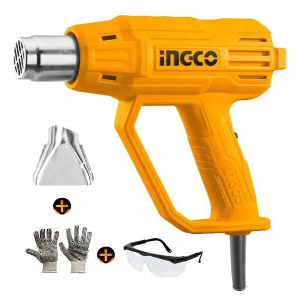 Pistola De Calor 2000w Ingco Hg2000385 Color Amarillo - Imagen 2