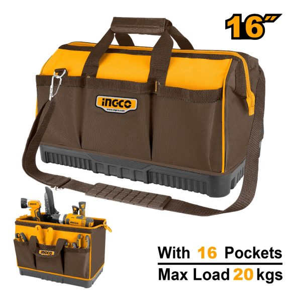Bolso Para Herramientas 16 PuLG (41cm) Ingco Htbg * * - Imagen 2