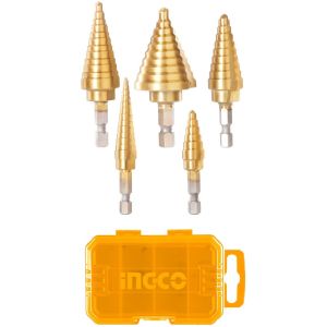 Set X 5 Mecha Conica Escalonadas 1/4 Ingco Aksds2051
