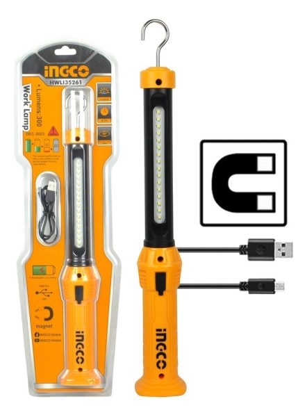 Linterna Lampara Magnética Recargable Ingco Hwli35261 - Imagen 2