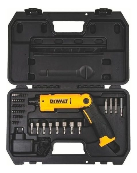 Kit Atornillador Pivot Dw 8v+45 + Puntas + Adaptador Maleta - Imagen 3