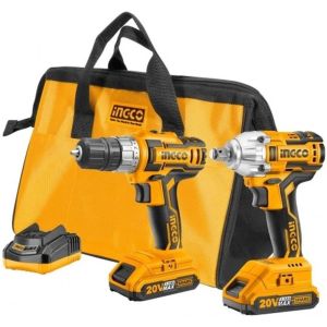 Llave De Impacto + Atornillador +2bat +c Ingco Ckli2017