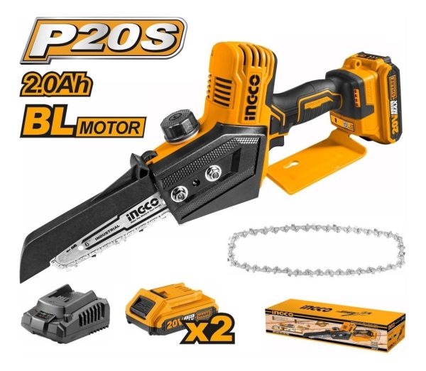 Mini Motosierra 20v C Bat Y Carg P20s Ingco Cgsli20682 * * - Imagen 2