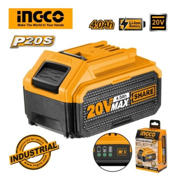 Bateria 4ah Litio 20v Volt Ingco Para Linea Multiple Herrami - Imagen 2