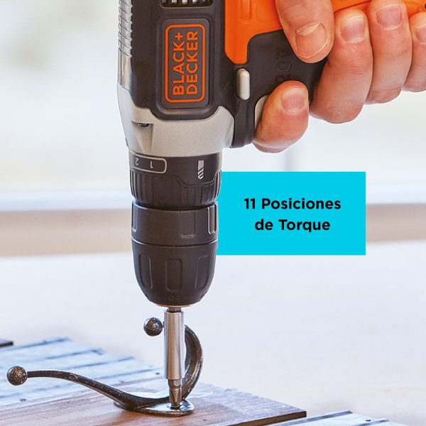 Taladro/destornillador 20v Max + Bat Black+decker Bcd702c1 - Imagen 6