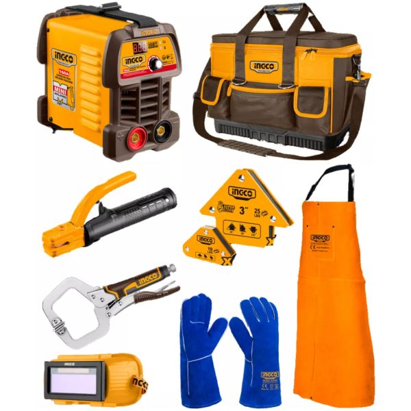 Soldadora Ingco Cos23095 Inverter Amarilla Con Accesorios