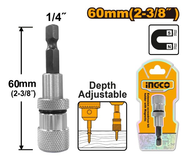 Adaptador Magnetico 60mm Hexagonal Para Atornillador X2 - Imagen 2