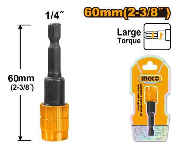 Extensión Magnética Para Atornillador 1/4 Ingco Abh40606 - Imagen 2