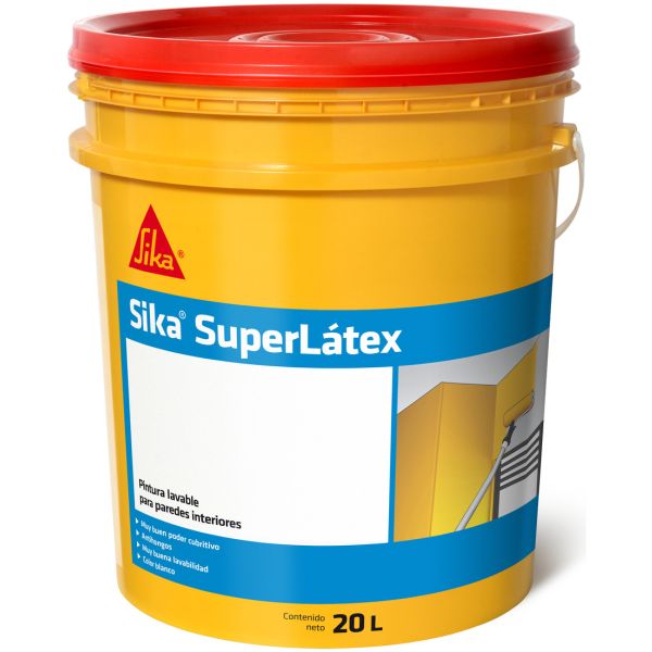 Pintura Lavable Antihongos Superlatex Sika Blanco 20l Mate