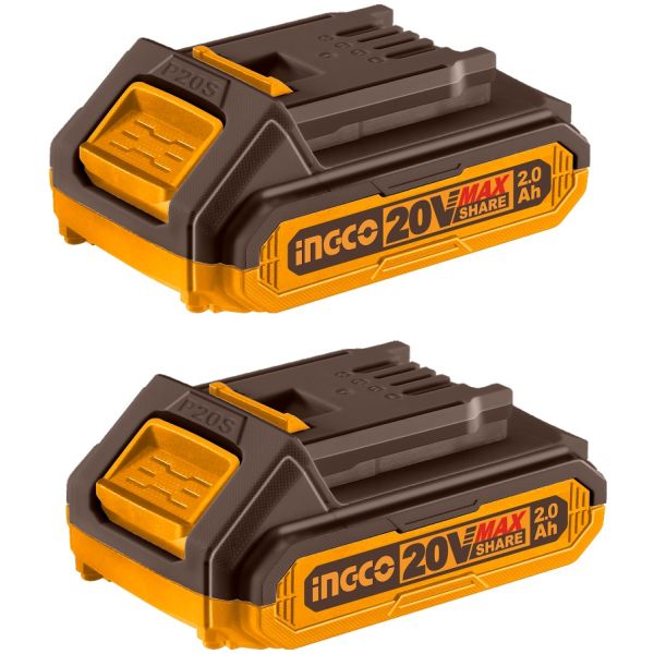 2 Baterias Litio 20v 1.5ah P20s Ingco Fbli200