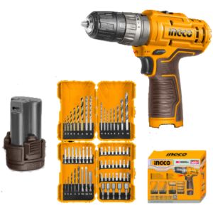 Kit Atornillador Percutor + Mechas + Puntas Ingco Cosli23114