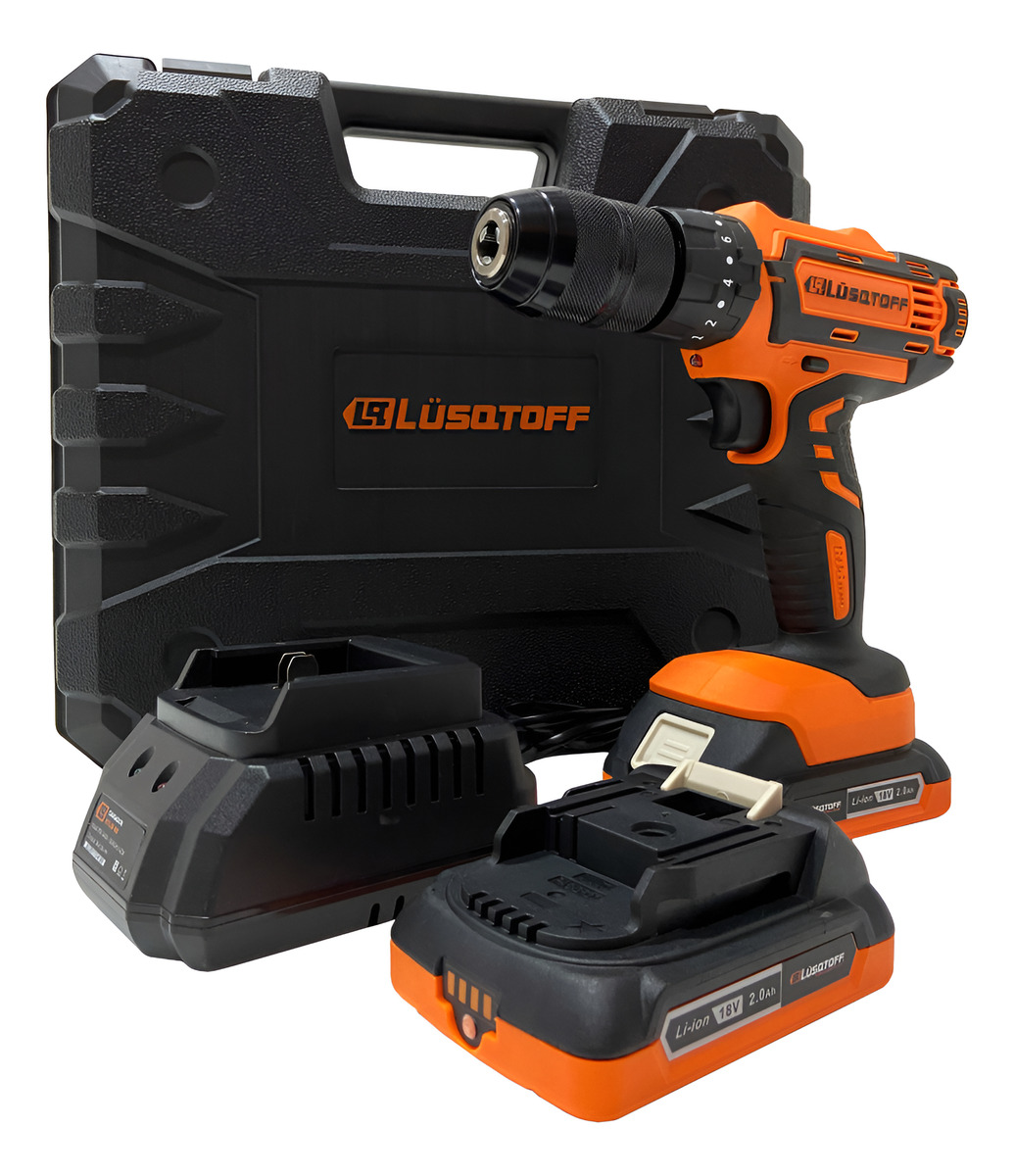 Lusqtoff Taladro Perc A Bat. 13mm C/2bat + Cargador Atl18-9b