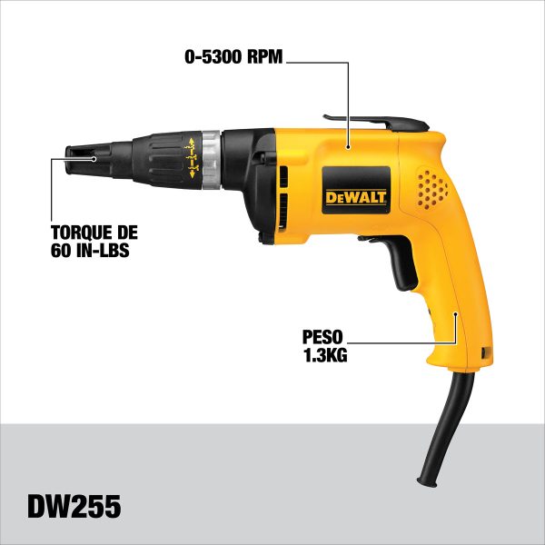 Taladro Atornillador Dewalt Dw255 540 W De Placa 7 Nm 220 V - Imagen 4